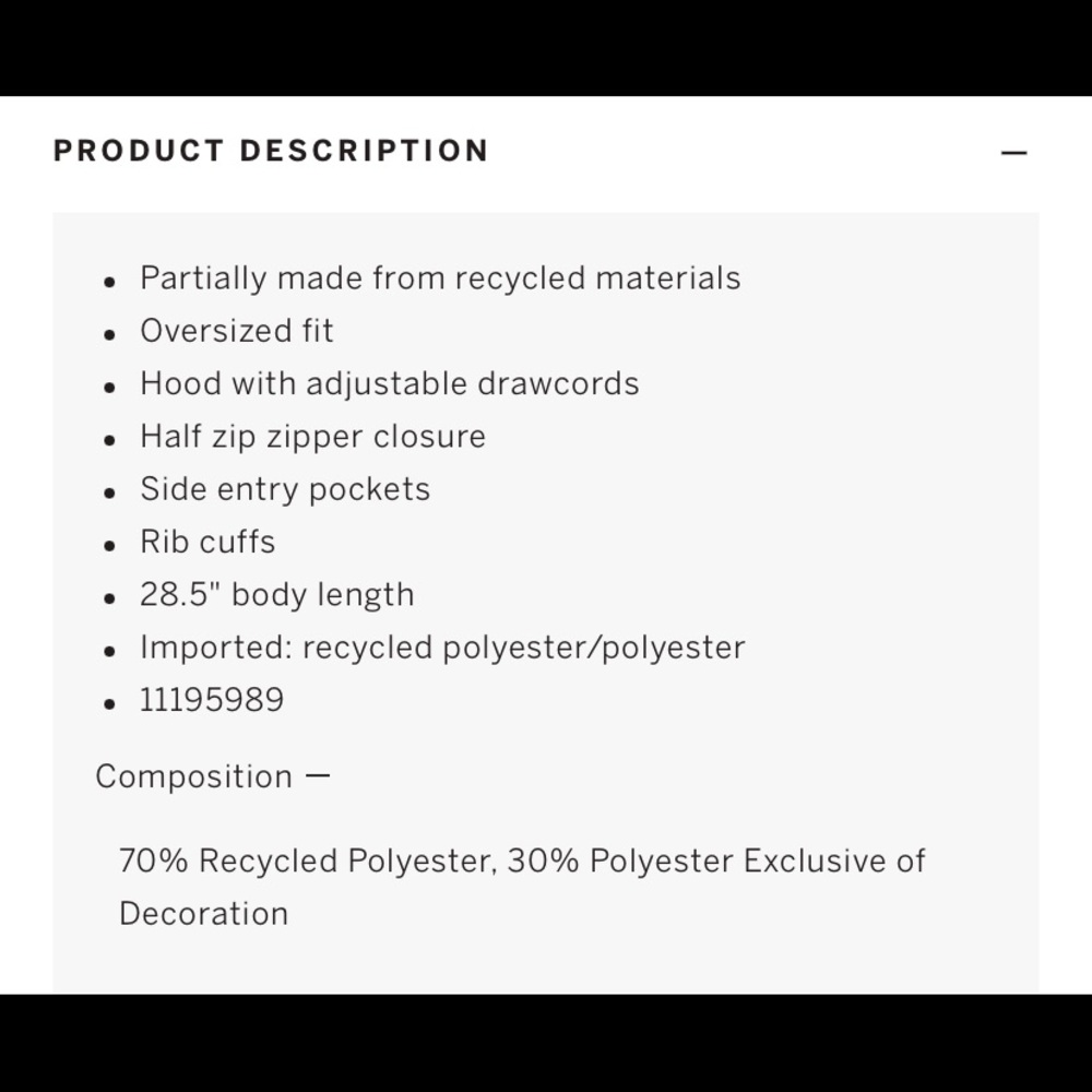 Size XL Varsity Sherpa half zip hooded pull over from PINK + free 🎁 - Picture 3 of 7